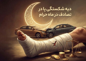 دیه شکستگی پا در تصادف در ماه حرام