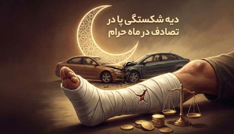 دیه شکستگی پا در تصادف در ماه حرام